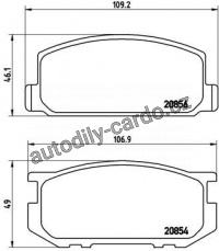 Sada brzdových destiček BREMBO P83005 - TOYOTA