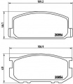 Sada brzdových destiček BREMBO P83005 - TOYOTA