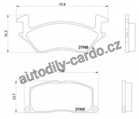 Sada brzdových destiček BREMBO P83022 - TOYOTA