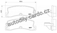 Sada brzdových destiček BREMBO P83017 - LEXUS, TOYOTA