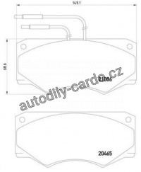 Sada brzdových destiček BREMBO PA6002 - IVECO