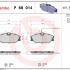 Sada brzdových destiček BREMBO P68014 - RENAULT