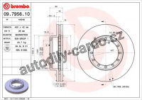 Brzdový kotouč BREMBO 09.7956.10 - RENAULT TRUCKS