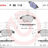 Sada brzdových destiček BREMBO P85113