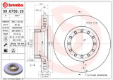 Brzdový kotouč BREMBO 09.6739.20 - IVECO