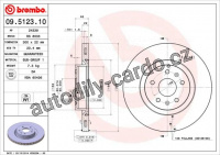 Brzdový kotouč BREMBO 09.5123.10 - MASERATI