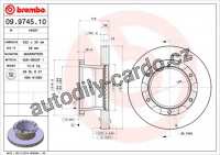 Brzdový kotouč BREMBO 09.9745.10 - VOLVO