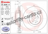 Brzdový kotouč BREMBO 09.B286.41 - MAYBACH