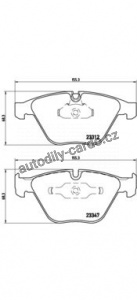 Sada brzdových destiček BREMBO P06031 - BMW