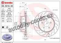 Brzdový kotouč BREMBO 09.5519.30 - FERRARI