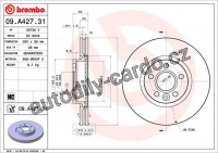 Brzdový kotouč BREMBO 09.A427.31