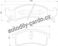 Sada brzdových destiček BREMBO P09002 - CADILLAC, CHEVROLET