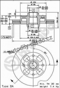 Brzdový kotouč BREMBO 09.6906.10 - NISSAN