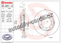 Brzdový kotouč BREMBO 09.5331.10