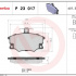 Sada brzdových destiček BREMBO P23017 - ALFA ROMEO, FIAT