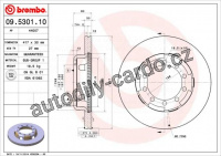 Brzdový kotouč BREMBO 09.5301.10