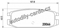 Sada brzdových destiček BREMBO P54011 - MITSUBISHI