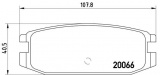 Sada brzdových destiček BREMBO P54011 - MITSUBISHI