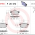 Sada brzdových destiček BREMBO P28072