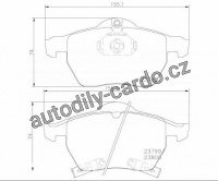 Sada brzdových destiček BREMBO P71007 - SAAB