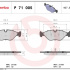 Sada brzdových destiček BREMBO P71005 - SAAB