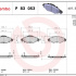 Sada brzdových destiček BREMBO P83053 - TOYOTA