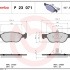 Sada brzdových destiček BREMBO P23071 - ALFA ROMEO