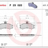 Sada brzdových destiček BREMBO P23022 - CITROËN, FIAT, PEUGEOT