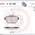 Sada brzdových destiček BREMBO P23067 - ALFA ROMEO, LANCIA