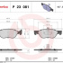 Sada brzdových destiček BREMBO P23081 - FIAT