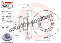 Brzdový kotouč BREMBO 09.8172.10 - MAN