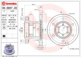 Brzdový kotouč BREMBO 09.6957.20 - IVECO