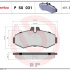 Sada brzdových destiček BREMBO P50031 - MERCEDES-BENZ