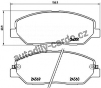 Sada brzdových destiček BREMBO P30036