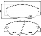 Sada brzdových destiček BREMBO P30036