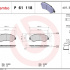 Sada brzdových destiček BREMBO P61118