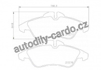 Sada brzdových destiček BREMBO P50029 - VW