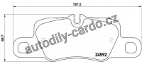 Sada brzdových destiček BREMBO P65024