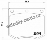 Sada brzdových destiček BREMBO P24002 - FORD, LOTUS