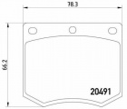 Sada brzdových destiček BREMBO P24002 - FORD, LOTUS