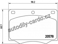 Sada brzdových destiček BREMBO P24005 - FORD