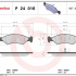 Sada brzdových destiček BREMBO P24016 - FORD