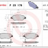 Sada brzdových destiček BREMBO P23178 - FIAT