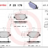 Sada brzdových destiček BREMBO P23179 - FIAT