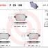 Sada brzdových destiček BREMBO P23156 - FIAT