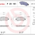 Sada brzdových destiček BREMBO P23161 - FIAT