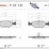 Sada brzdových destiček BREMBO P23123 - FIAT