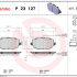 Sada brzdových destiček BREMBO P23127 - LANCIA