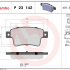 Sada brzdových destiček BREMBO P23142 - ABARTH, FIAT