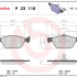 Sada brzdových destiček BREMBO P23116 - ALFA ROMEO